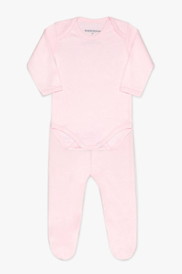 Conjunto de body de ribana prematuro rosa beb