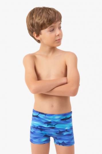 Sunga boxer infantil tubares em alto mar