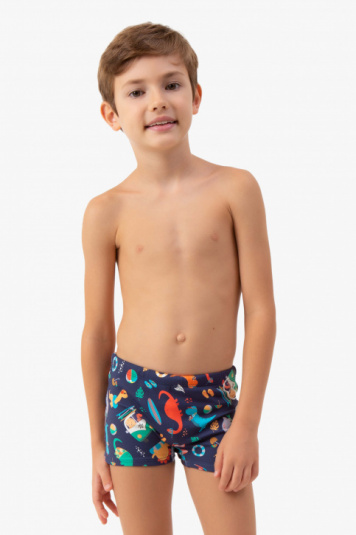 Sunga boxer infantil dinos praianos