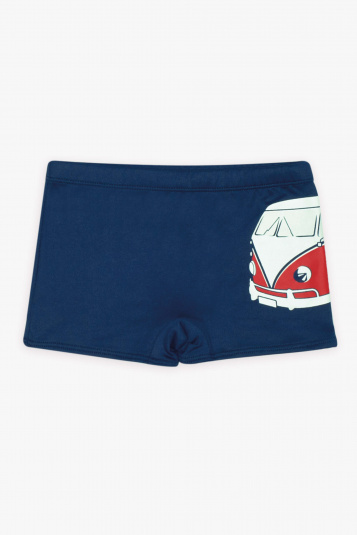 Sunga boxer infantil Kombi e prancha - Muda de cor no sol