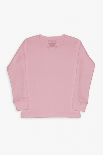 Camiseta bsica teen canelada rosa retr