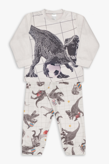 Pijama de soft sublimado dinos atletas infantil