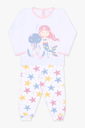 Pijama modal estrelas do mar infantil - Brilha no escuro