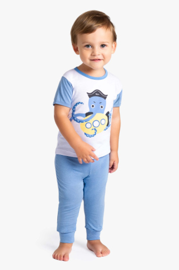 Pijama modal submarinos infantil - Brilha no escuro