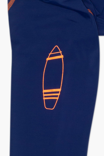 Camiseta infantil proteo solar cachorro surfista