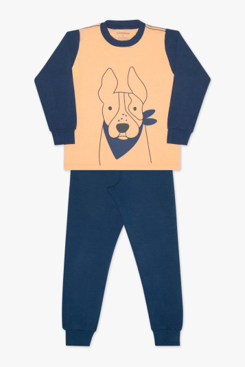 Pijama infantil modal cachorrinho - Brilha no escuro