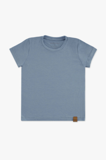 Camiseta de modal azul manga curta infantil
