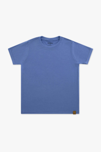 Camiseta infantil de modal azul blue manga curta