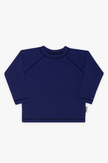 Camiseta com proteo solar azul marinho beb e infantil