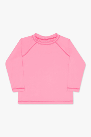 Camiseta infantil com proteo solar rosa babalu