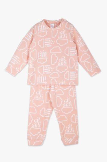 Pijama infantil soft chuvinha rosa 