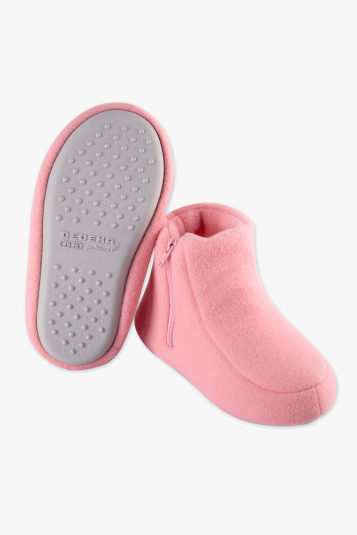 Pantufa de soft rosa doce infantil