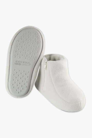 Pantufa de soft bege lua infantil