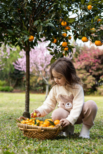 Pijama marfim com ursinho aplicado infantil 