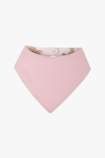 Babador bandana impermevel coelhinho rosa para beb