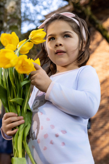 Pijama algodo e modal estampa pet infantil