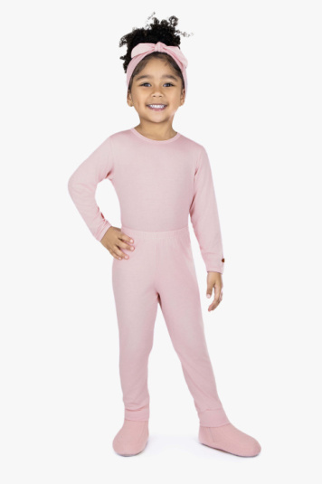 Conjunto de body modal rosa tulipa infantil