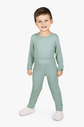 Conjunto de body modal verde sage infantil