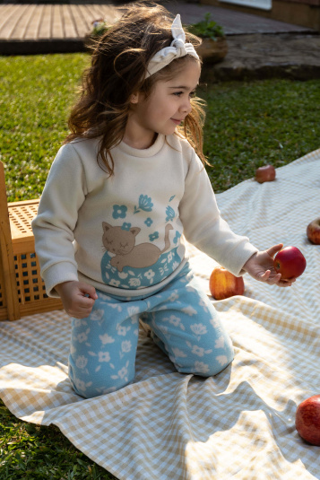 Pijama soft gatinha infantil