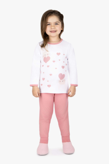 Pijama trmico coelhinha e coraes infantil