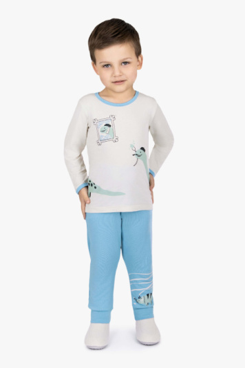 Pijama modal dinossauro pintor infantil