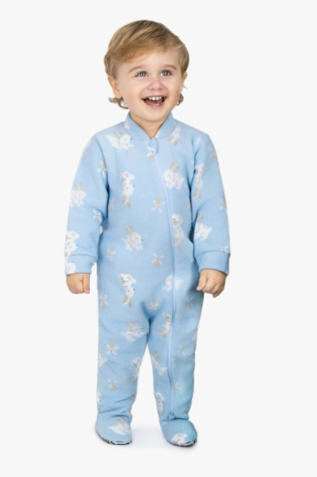 Macaco soft com p antiderrapante coelhinho azul infantil