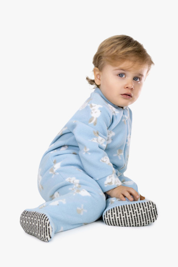 Macaco soft com p antiderrapante coelhinho azul infantil