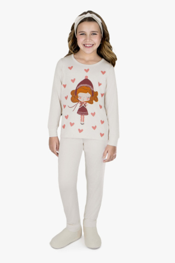 Pjama infantil modal menina holandesa