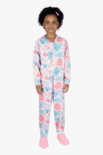 Macaco infantil soft estampado bales rosa