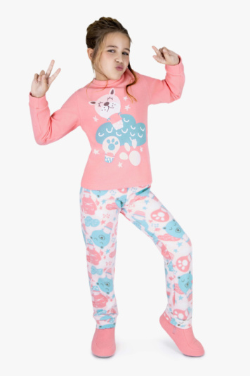 Pijama infantil soft bales rosa 