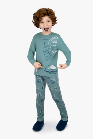 Pijama infantil selos de viagem