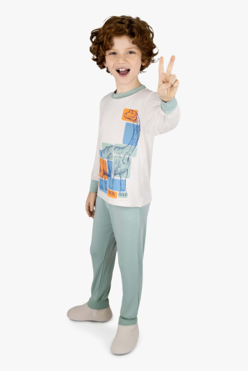 Pijama infantil modal dinossauro