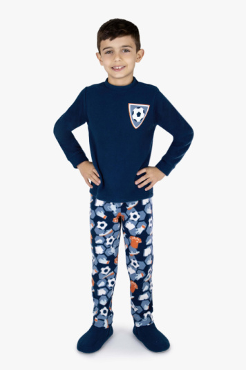 Pijama infantil soft time futebol