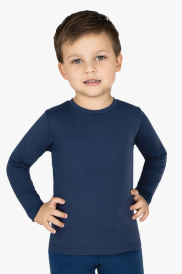 Bsica marinho fleece thermo infantil