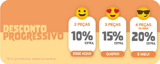 Progressivo 2024 - 4 peas ou mais - 20% off extra